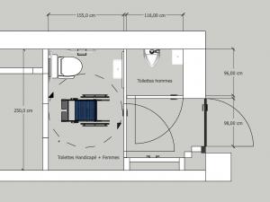 The new toilets accessible for persons with reduced mobility