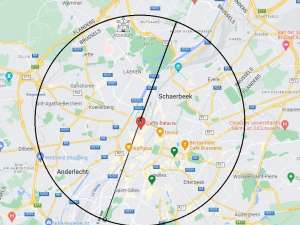 Delivery areas in Brussels