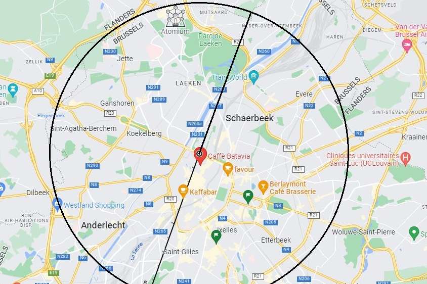 Delivery areas in Brussels